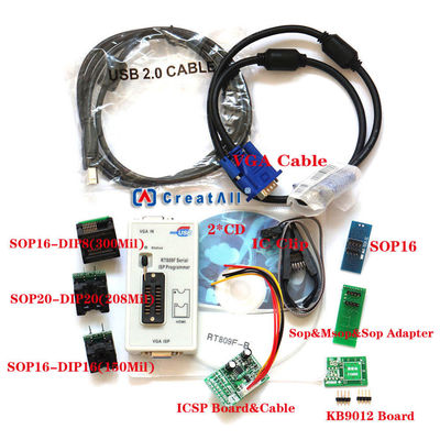 Programator RT809F do płyt głównych, tester układów scalonych z 7 adapterami SOP16 SOP20