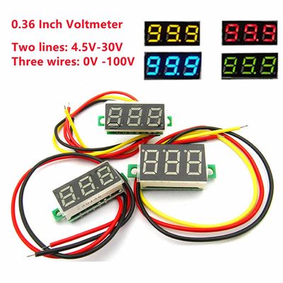 Woltomierz cyfrowy amperomierz 0,36 cala 2 przewody 3 przewody 4 cyfry LED