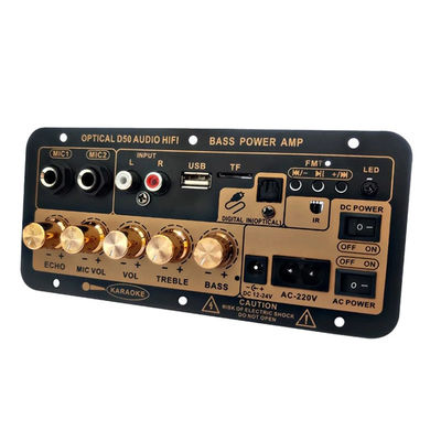 D50 100W Amplifier Power Output Board z optycznym wejściem dźwięku i regulowanymi wysokimi niskimi tonami Bluetooth AMP