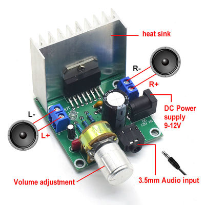 CA-7297 Digital Amplifier Module Dual-Channel 15W+15W Audio Amplifier Board z TDA7297 Chip for DIY Kit DC 12-24V
