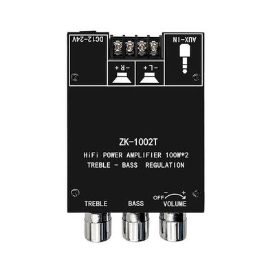 ZK-1002T HIFI 2.0 Channel 5.0BT 100Wx2 Amplifier Board Stereo Subwoofer Speaker Module z komunikacją AUX