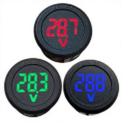 LED Voltmeter 7-150V DC and 65-265V AC for Vehicles Model 3318