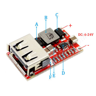 Przetwornica obniżająca napięcie DC 12 V 5 V moduł zasilania 12 V/24 V do 5 V 3A moduł ładowarki samochodowej USB 6-24 V DC moduł obniżający moc
