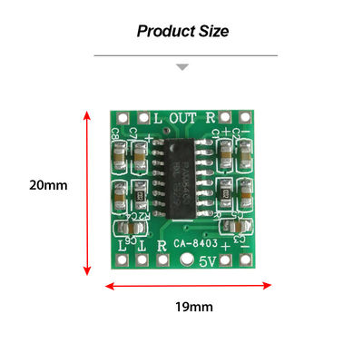 Moduł wzmacniacza dźwięku Ultra Small 20x19mm z wyjściem 2x3W i 5V DC Power Class D