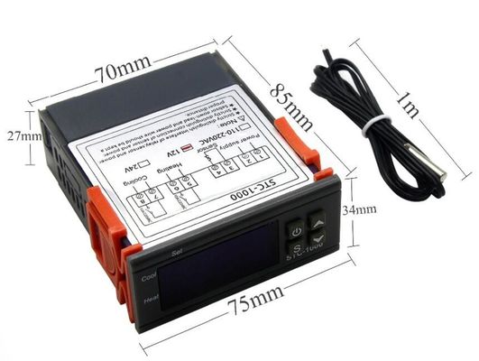 STC-1000 AC 110 V-220 V Cyfrowy regulator temperatury i wilgotności Termostat System monitorowania