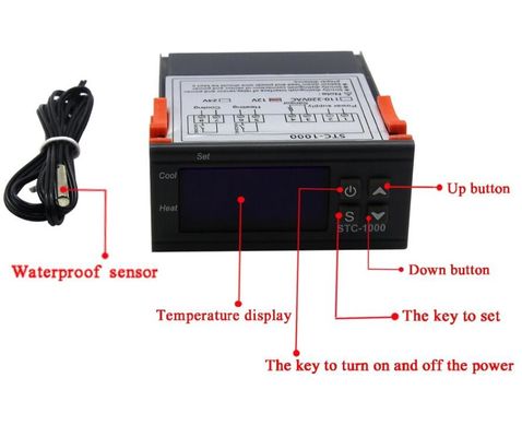 STC-1000 AC 110 V-220 V Cyfrowy regulator temperatury i wilgotności Termostat System monitorowania