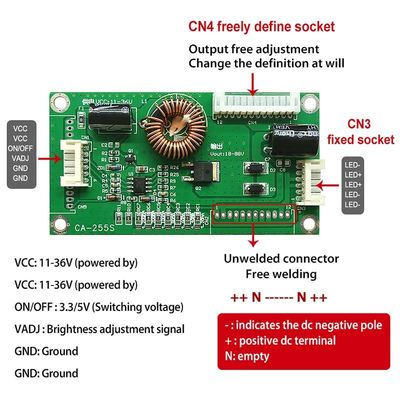 CA255S LED Driver Board Uniwersalna 10-48calowa telewizja LED stały prąd