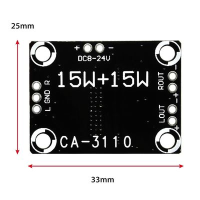 TPA3110 Płyty wzmacniaczy dźwięku o dużej mocy 15W*2 DC 8-18V