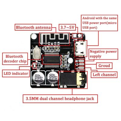 CA-6965-B 4.1 MP3 Bezstratna Płyta Dekodująca Moduł Audio Bluetooth System Odbiornika Bezprzewodowego