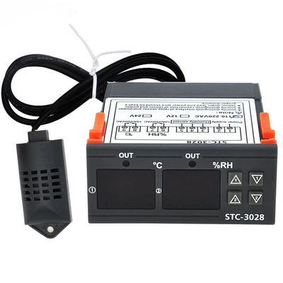 STC-3028 AC 220 V DC 12 V-24 V Regulator temperatury wilgotności Urządzenie monitorujące z podwójną mocą