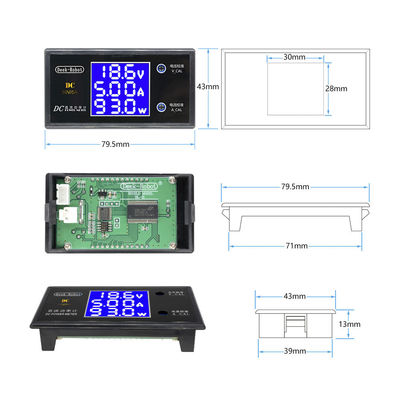 DC 0-100 V 0-50 V Woltomierz Amperomierz Watomierz 5A 10A LCD Cyfrowy