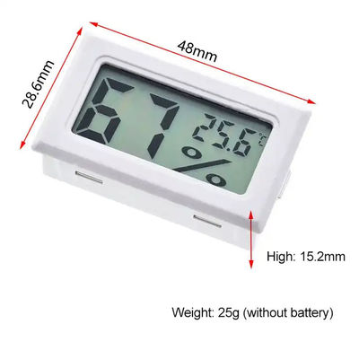 Cyfrowy termohigrometr wewnętrzny Mini LCD 2 baterie guzikowe DC 1,5 V LR44