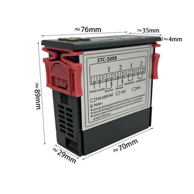 STC-3008 Cyfrowy sterownik termometru Dwa wyjścia przekaźnikowe z sondą 12 V 24 V 220 V