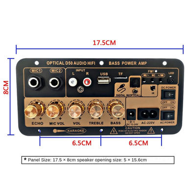 D50 100W Amplifier Power Output Board z optycznym wejściem dźwięku i regulowanymi wysokimi niskimi tonami Bluetooth AMP