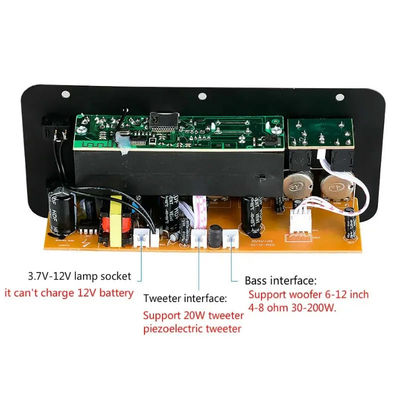 D10 12V 24V Subwoofer Digital Power Amplifier Board Wireless Audio Stereo BT 5.0 Podwójny mikrofon Karaoke Amp Speaker Acc