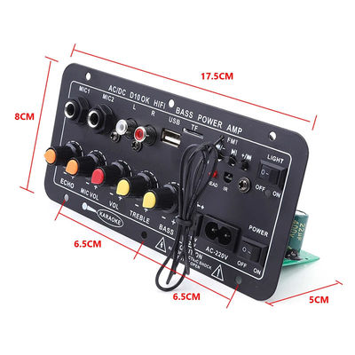 D10 Digital Power Amplifier Board z mocą wyjściową 30-120W Bluetooth 5.0 i podwójnym wejściem mikrofonu do subwooferów i karaoke
