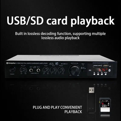 LDZS 5.1-kanałowy profesjonalny wzmacniacz audio o mocy 200 W + 200 W i obsłudze Bluetooth dla systemów kina domowego