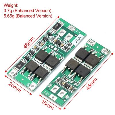 2S 20A 7.4V 8.4V 18650 Standardowa płyta ochronna baterii litowej/Balance Diy Bms dla 18650
