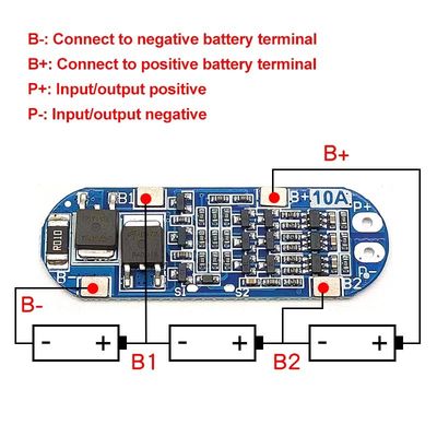 3S 10A Li-Ion Lithium Battery 18650 Ładowarka BMS
