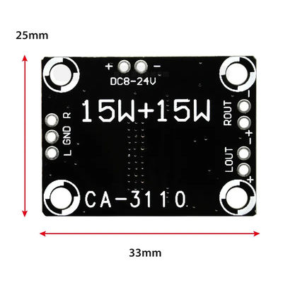 CA-3110 Digital Amplifier Board 2x15W Stereo Class D 8-24V DC z chipem TPA3110