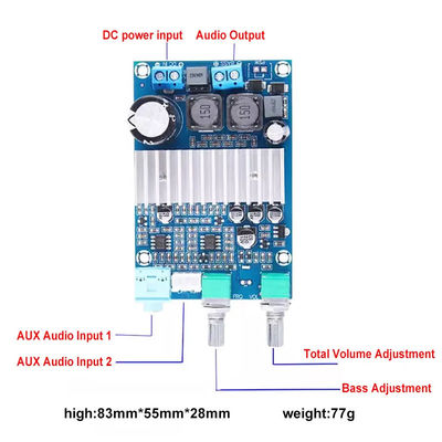 CA-3316A Digital Power Amplifier Board 100W Class D BASS AMP z TPA3116 Chip 12-24V