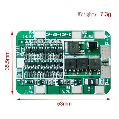 CA-6S-12A-E 24V płytka zabezpieczająca PCB BMS do 6-pakowego modułu baterii litowo-jonowej 18650 Li-Ion
