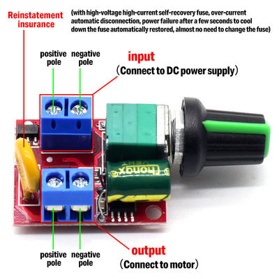 CA-105AS 35V 5A 90W PWM kontroler prędkości silnika