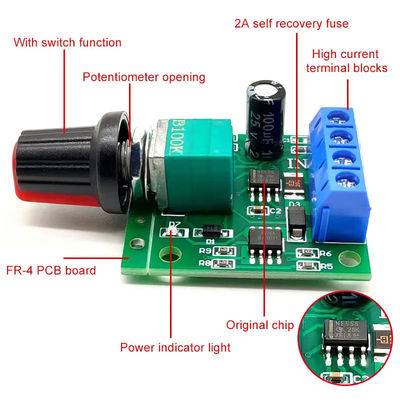 CA-102A PWM Motor Speed Controller 2A 30W 1.8V 3V 5V 6V 12V
