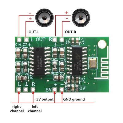 CA-8469 5V klasa D PAM8403 5.0 Płyta modułu wzmacniacza mocy audio Bluetooth Komponent cyfrowy