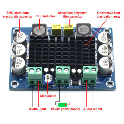 CA-3116D Oryginalna płytka wzmacniacza audio mono o mocy 100 W z chipem TPA3116D2 i wejściem 12–24 V