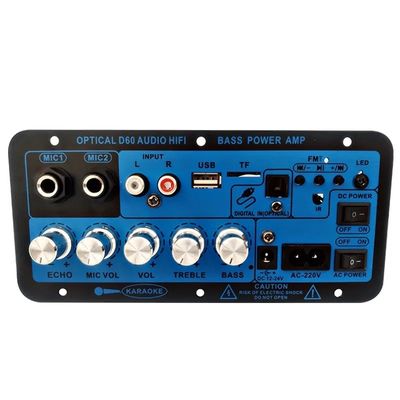 D60 50W Subwoofer Amplifier Board z Bluetooth i optycznym wejściem dźwięku dla mocy 12V/24V/220V