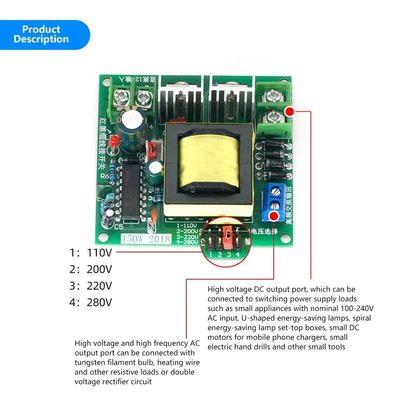 12V do 110V 200V 220V 280V 150W Inwerter Boost Board Transformer dla baterii Inwerter