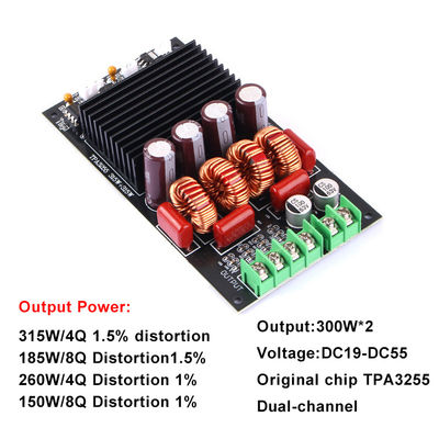 300W*2 Płyty wzmacniacza cyfrowego podwójnego kanału 2.0 dla modułów wzmacniaczy odbiorników HIFI