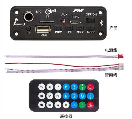 2X3W BT 5.0 Decoder Board z FM Radio i MP3 Player Module do odtwarzania dźwięku