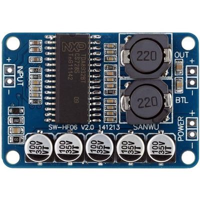 Moduł wzmacniacza mocy cyfrowej 35W TDA8932 Blue Audio Board do napięcia roboczego DC 10-30V