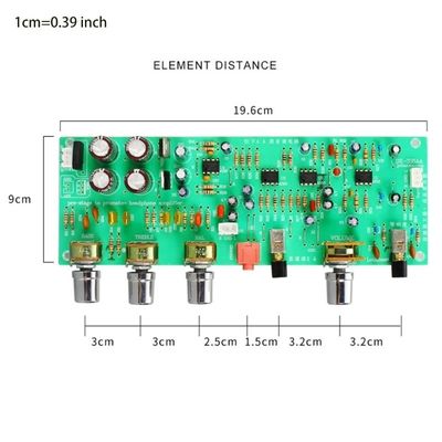 Podwójny wzmacniacz mocy serii AC Preamp DX338A z podwójnym 12V liniowym obwodu dźwiękowym klasy AA i przełącznikiem równej głośności