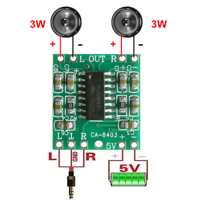 PAM8403 moduł audio wzmacniacza 2*3W moc 5V standardowe napięcie bardzo mała płyta wzmacniacza mocy klasy D