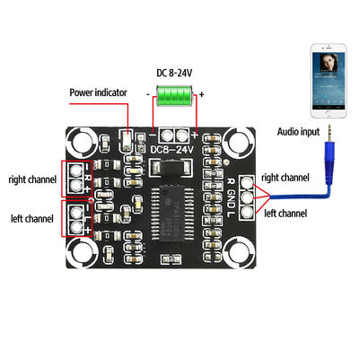 2x15W stereo klasa D TPA3110 wzmacniacz płyty audio 8-24V wysokiej mocy