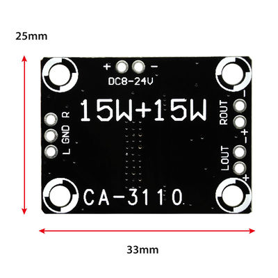 2x15W stereo klasa D TPA3110 wzmacniacz płyty audio 8-24V wysokiej mocy