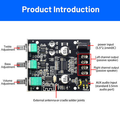 CA-502MT 5.0 BT Digital Audio Amplifier Board 2*50W 12-24V moduł AMP