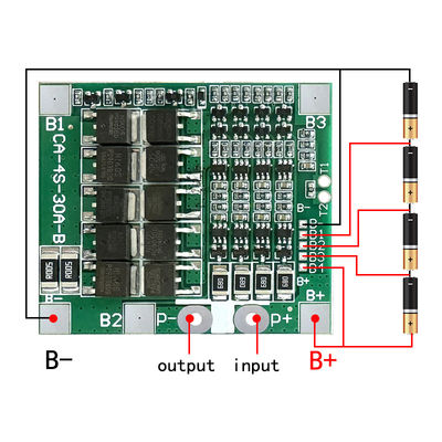 CA-4S-30A-B Litowy 18650 BMS Płyty ochronne akumulatorów 30A 14.8V 12.8V 4s Płyty BMS