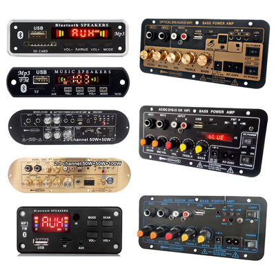 D50 Amplifier Board With Optical Audio BT AMP USB FM Radio TF Player Czarny do samochodu domowego
