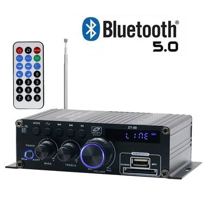 Dwukanałowy wzmacniacz mocy 120 W z korektorem dla dźwięku stereo HiFi