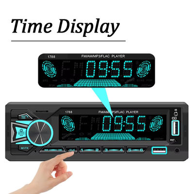Uniwersalne stereo samochodowe 60Wx4 z odtwarzaczem MP3 FM i wejściem AUX USB/SD