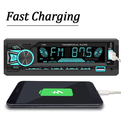 Uniwersalne stereo samochodowe 60Wx4 z odtwarzaczem MP3 FM i wejściem AUX USB/SD