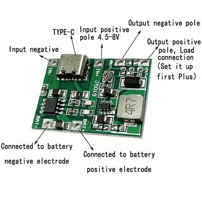 Typ C USB 3.7V 9V 5V 2A Konwertery prądu stałego do prądu stałego Płyty montażu Li-ion 18650 Ładowarka akumulatora 18650 Ładowarka Moduł zasilania