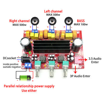 CA-3116P 2*50W+100W Digital Amplifier Board Moduł wzmacniacza dźwięku liniowego o wysokiej wydajności z podwójnym kanałem