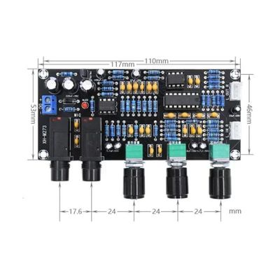 XH-M273 PT2399 Digital Preamplifier Board 12-24V DC z częstotliwością stereo do sterowania mikrofonem Karaoke