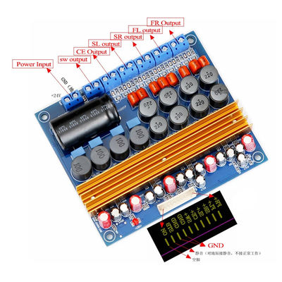 TPA3116 5.1 Channel Class D Digital Amplifier Board 100W+100W+4*50W Audio dla silnych głośników