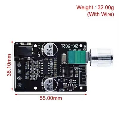 ZK-502L Mini dla Bluetooth 5.0 DC 5-24V 50Wx2 Stereo Amplifier Wireless Audio Digital Board dla Bluetooth Amplifier Spe